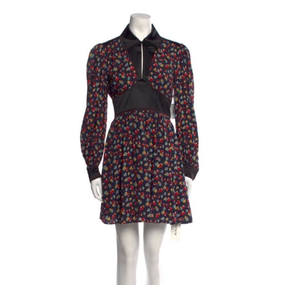 STAUD Dolly Dress in Mushroom Print Mini Dress womens size small - Picture 3 of 6